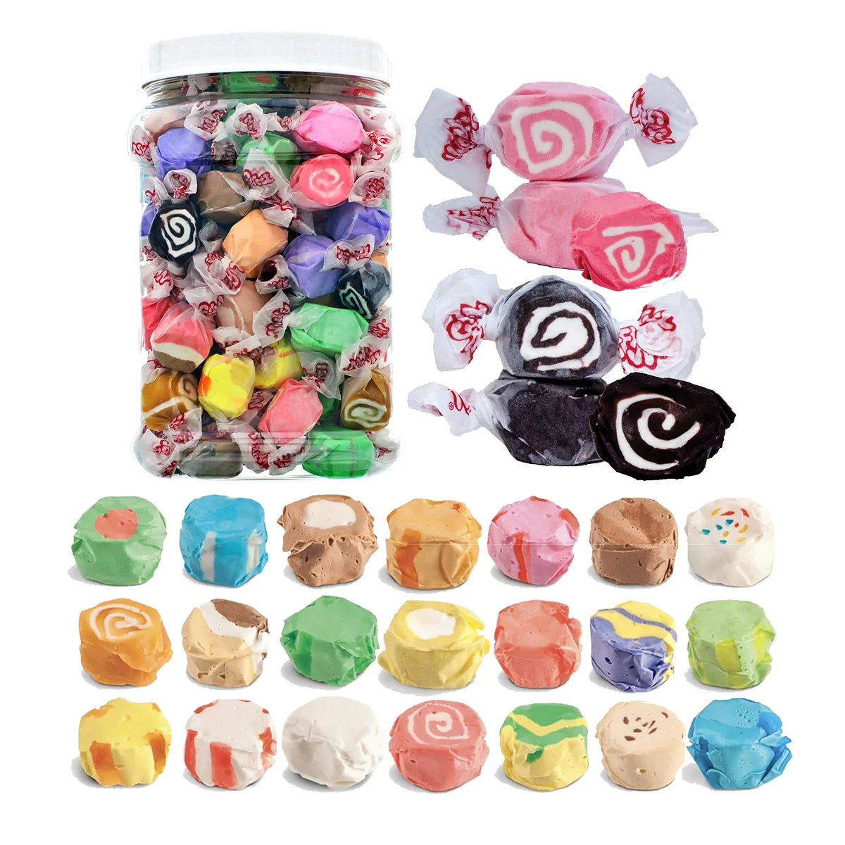 Manufacturers Custom wholesale Halal bulk Freeze dried saltwater toffee candy taffy sweet snacks