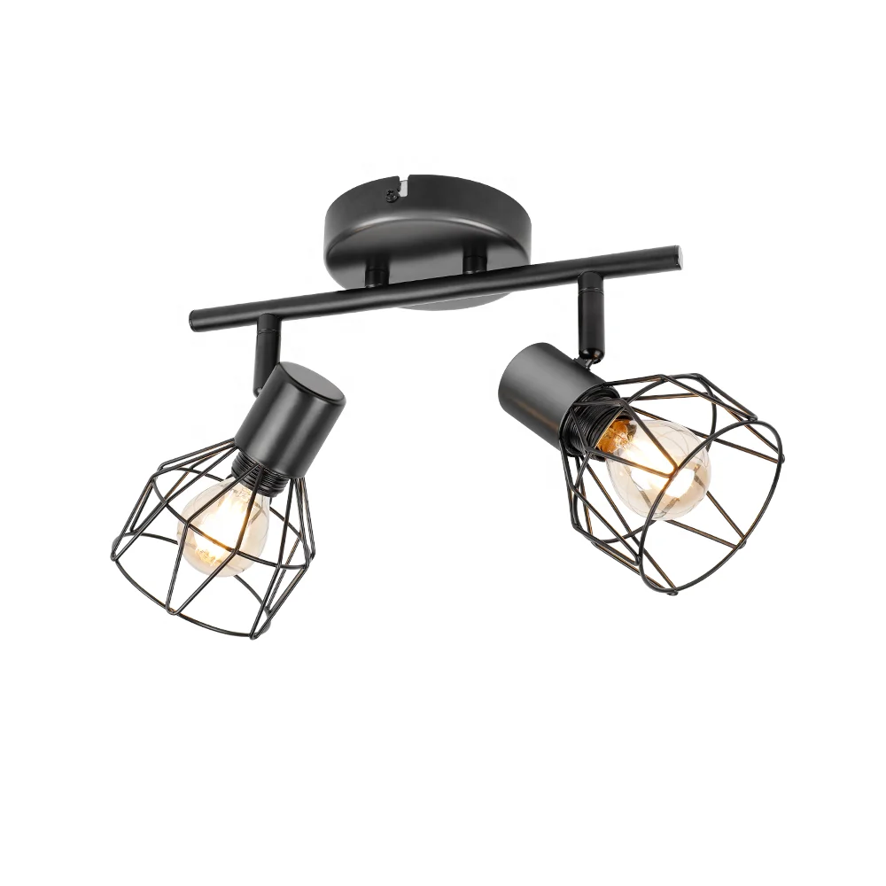 OEM & ODM Manufacturer led wall lamp Metal wall sconce  Retro design 2-lights Ceiling Lamp