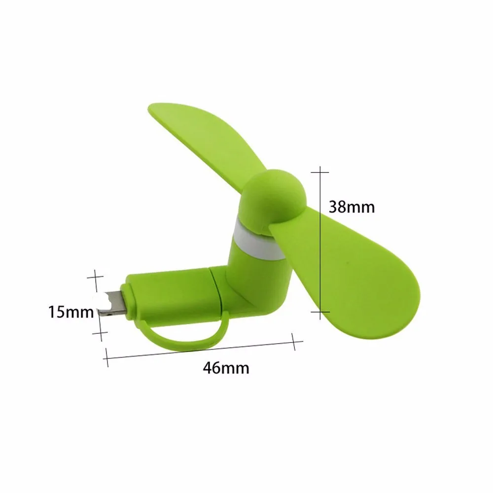 Mini 2/3 in 1 Portable Micro USB Fan Type-C Phone Fans For iPhone 14 11  Fan for Samsung  Android OTG phones