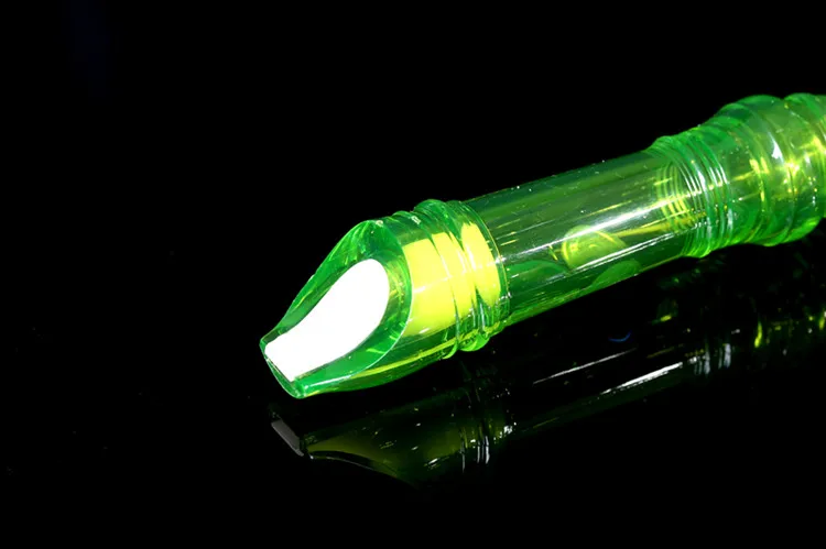 8 hole colorful  german style c flute transparent recorder