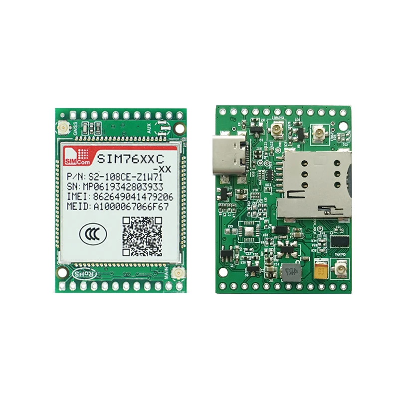 SIMCom 4G LTE Cat4 Core Board A7600C Development Board with 7600CLABD 7600C-LABD Module P/N: s2-10A6C + GPS antenna +FPC antenna