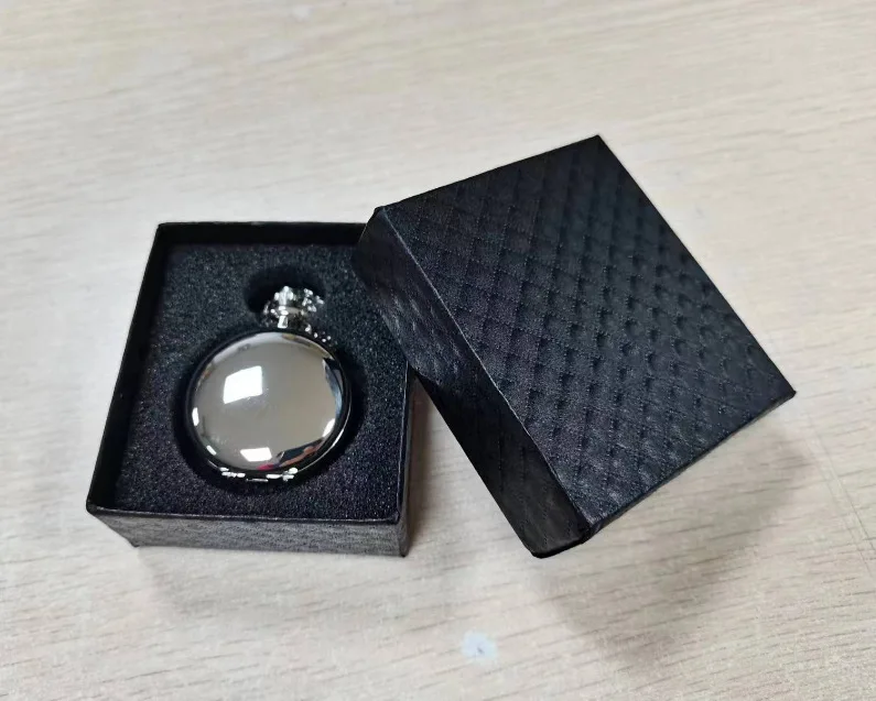 Fashion Smooth Colors Alloy Men Quartz Men Classic Fob Roman Number Black Face Polished Pocket Watches