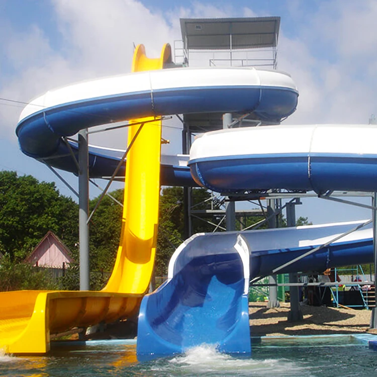 Factory Popular Swimming Pool China Factory Supply Long Fiberglass Water Slide