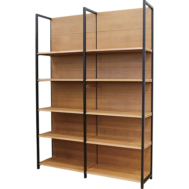 Manufacturers retail wood grain for custom metal frame stores wholesale strong supermarket shelf displays