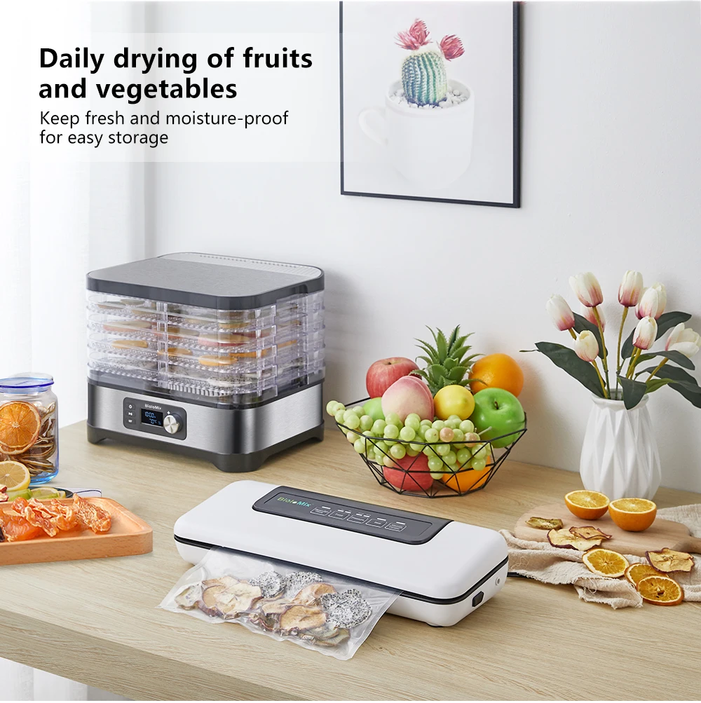 Hot sales Mechanical 5 trays home fruit dryer adjustable temperature beef jerky vegetable fruit food meat dehydrator machine