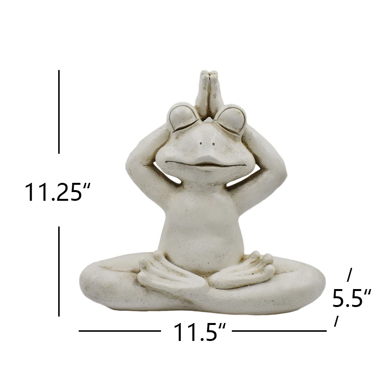 New Arrival Decoration Garden Resin Yoga Frog Statue Abstract Garden Sculpture Garden Statue Molds