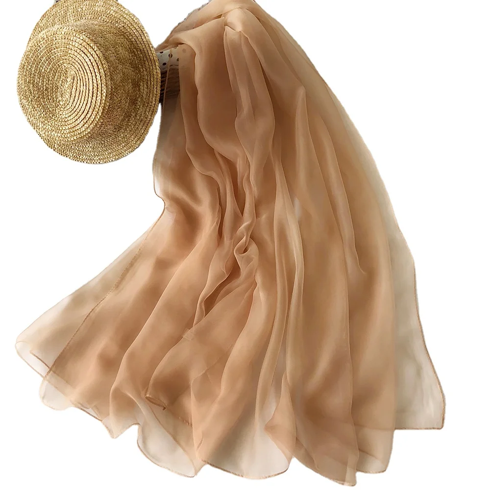 Vacation silk feel oversized long chiffon muslim hijab scarf chiffon