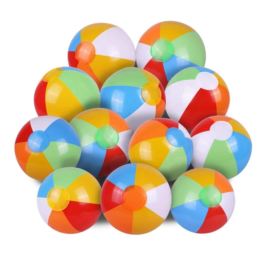 12 inch rainbow beach ball inflatable wasserball phthalate free EN71