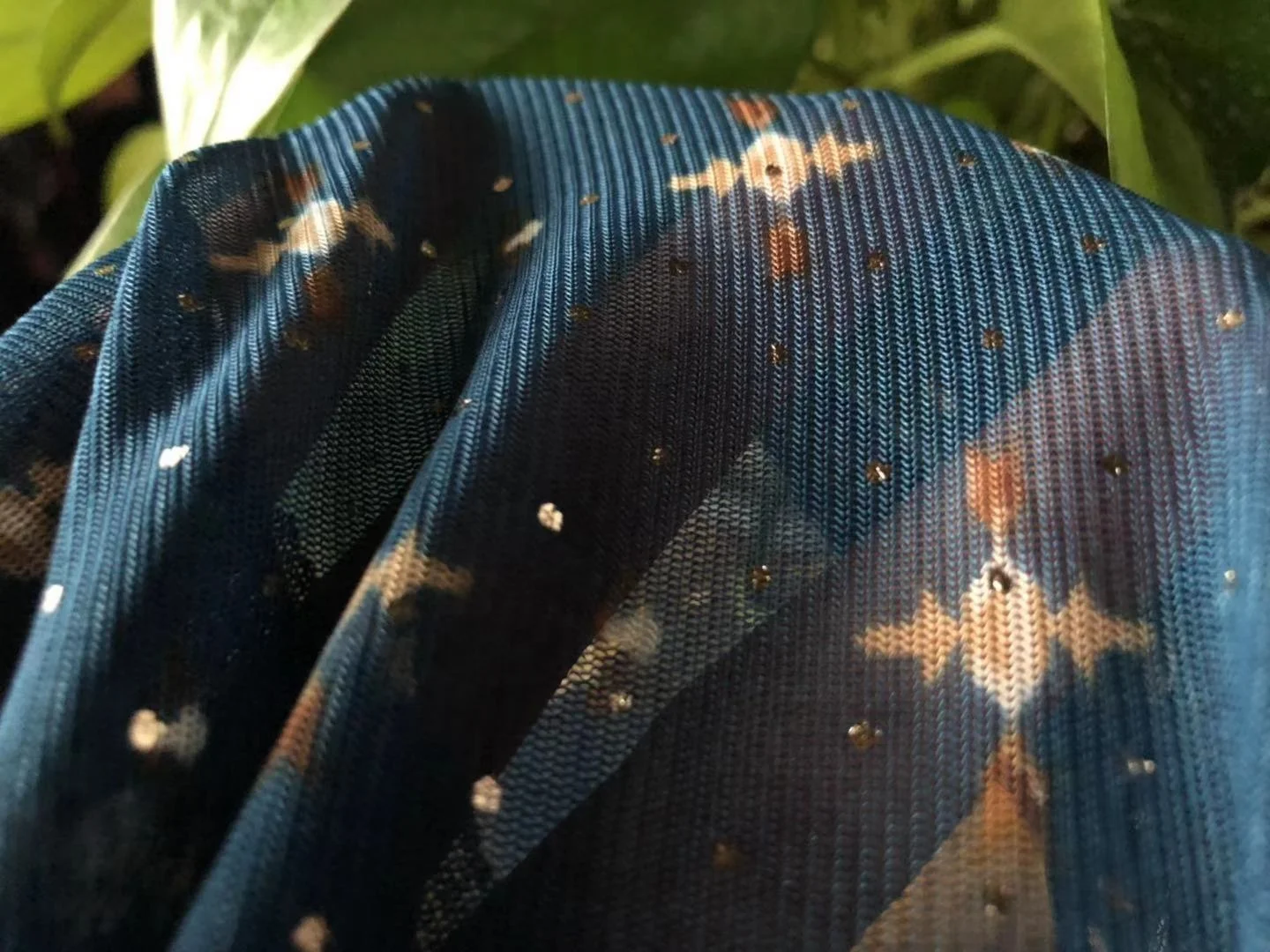 2022 new design green arrow  Korea power net mesh fabric with foil spandex fabric polyester fabric