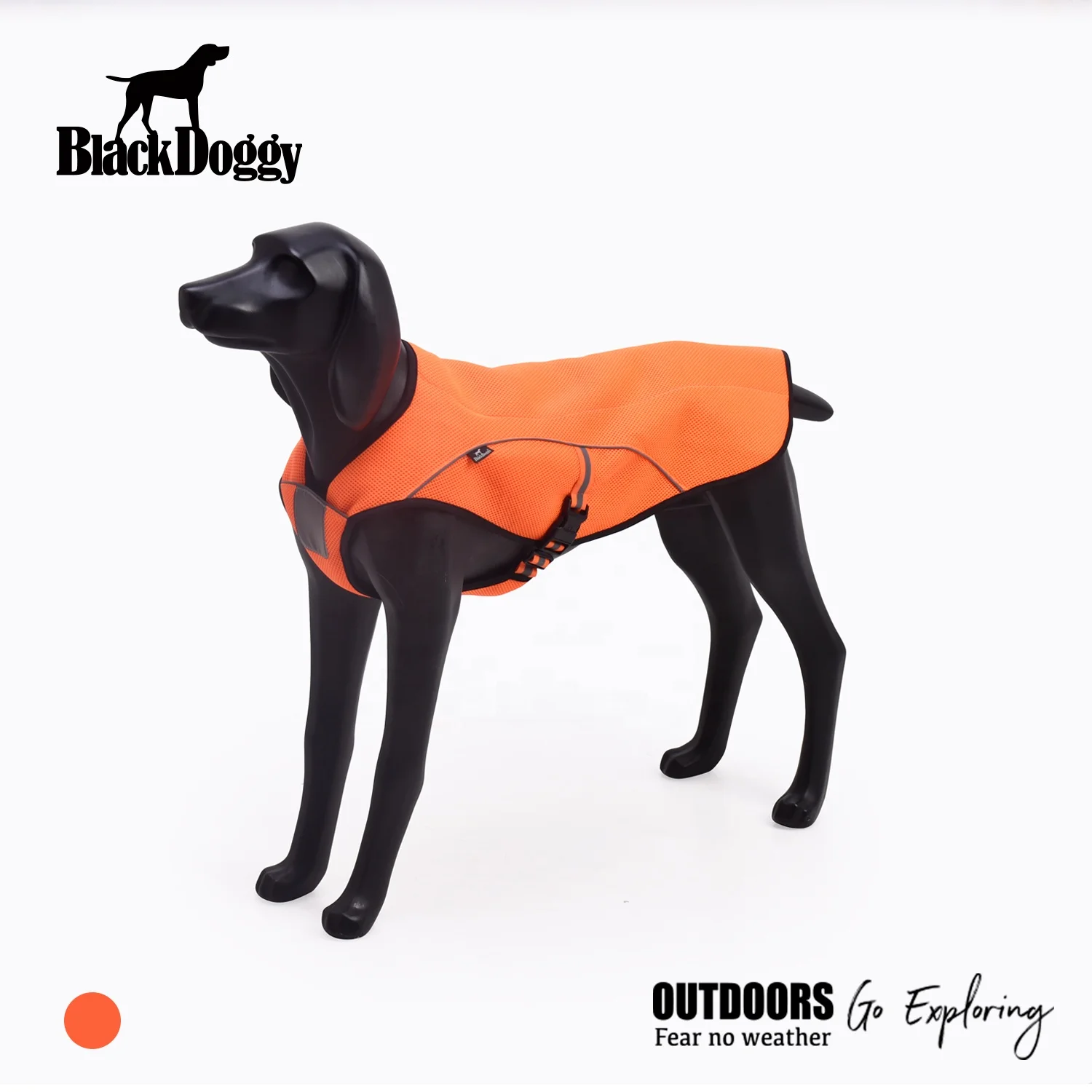 BlackDoggy Designer Large Dog Cooling Vest Pet Apparel for Summer Outdoor Adventure