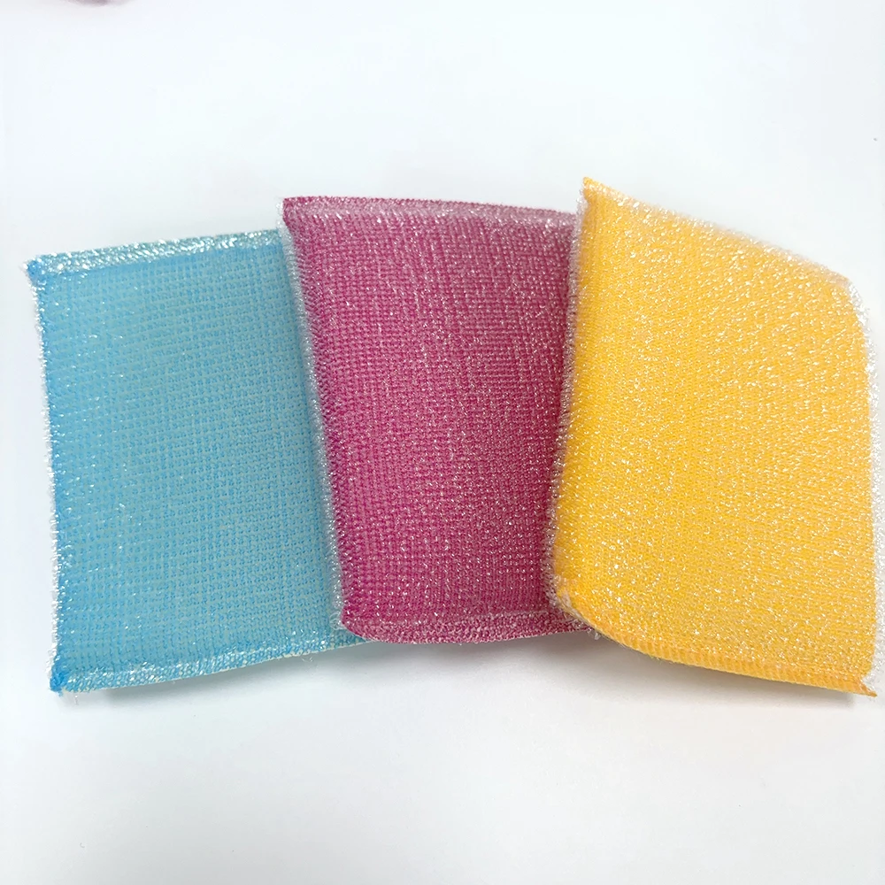 Stainless Steel Wire Scouring Pad Cleaning Sponge Household Cleaning Magic Sponge Pad