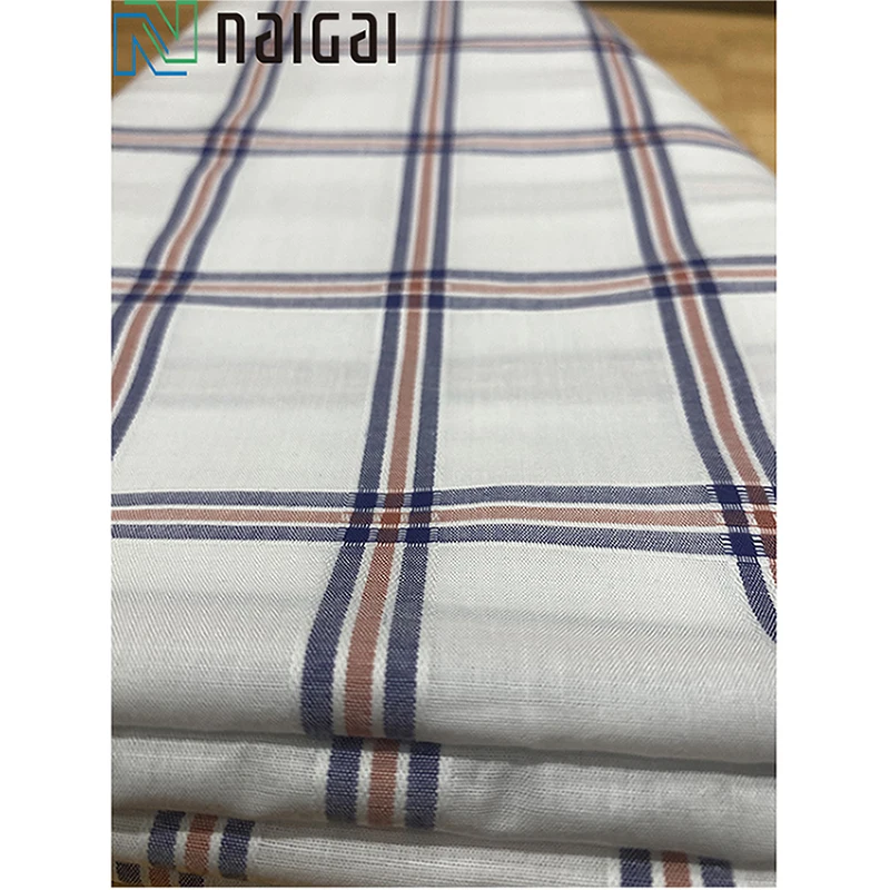 Japanese lightweight  yarn dyed cotton men shirt poplin fabric
