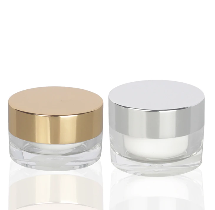 Прозрачные косметические акриловые пластиковые банки с крышкой для порошка 15 мл 30 50