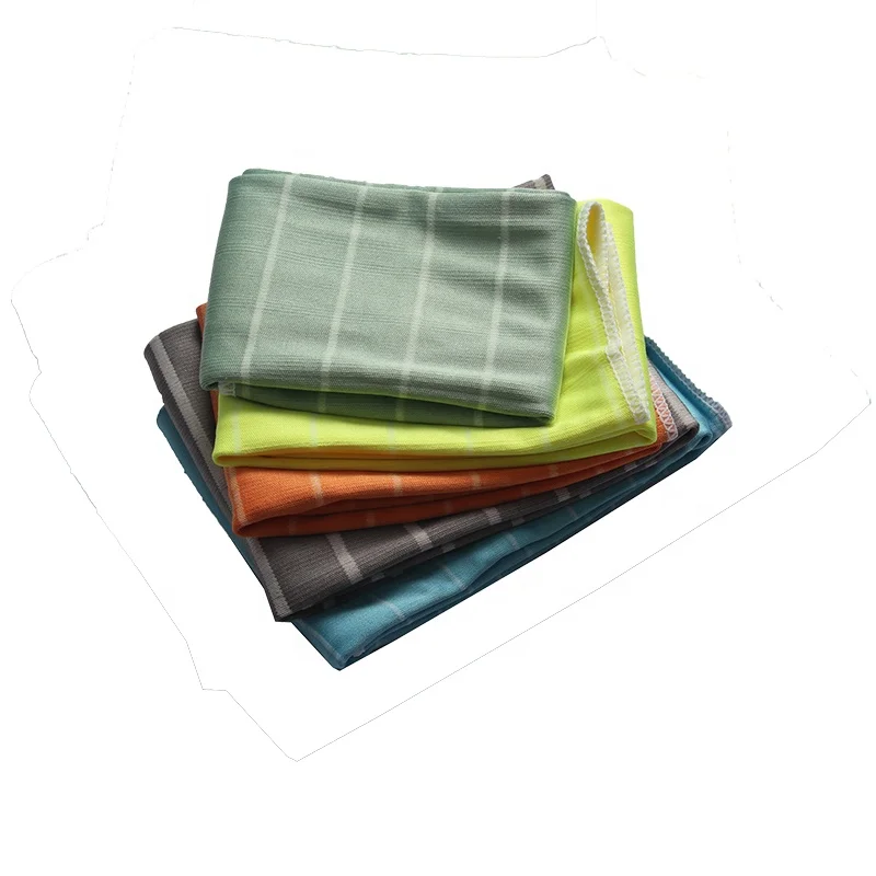 Полотенце для мытья полотенце многоразовое бамбуковое кухонной посуды 40*50 см стеклянный экран логотип клиента оверлок на заказ