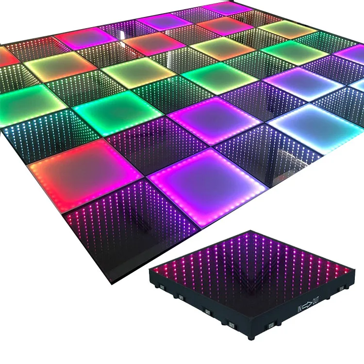 Hot Selling Led Wedding White 3D Portable Outdoor Stage Lights Luces Para Discoteca Dmx Starlit Dance Floor With Low Price