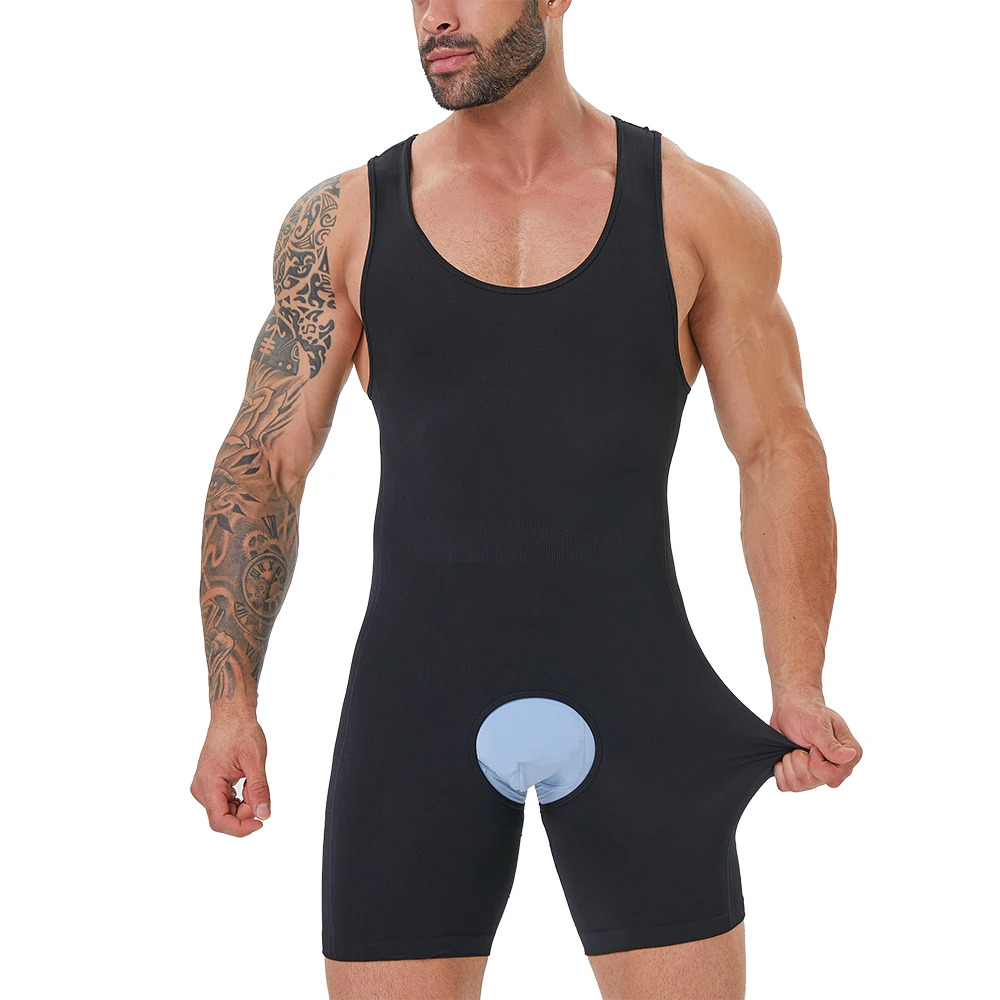 Mens Slimming Body Shaper Fajas Para Hombre Seamless Shapewear Jumpsuits Shorts Full Body Shaper For Men