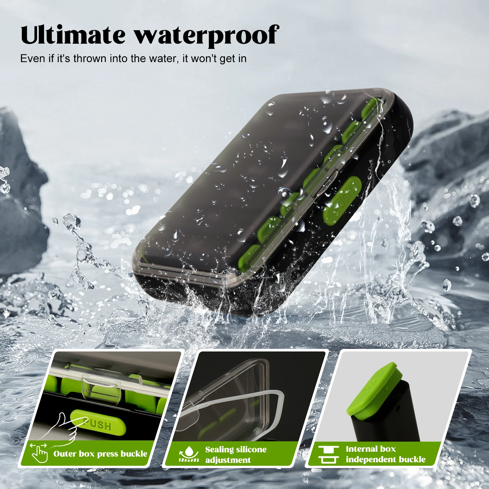 hot CE BPA free certificate Food Grade 21 28 compartment custom travel 7day pill box 7days Am/pm Weekly Pill Box Case Organizer