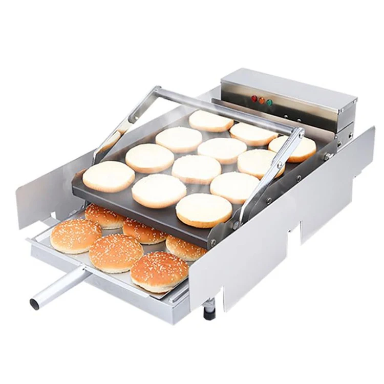 Stainless Steel Electric Burger Grill Equipment/ Bun Maker Making Machine