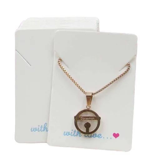 Custom Printed Necklace Display Cards Luxury Cheap Kraft Paper 5x7cm Jewelry Display Card