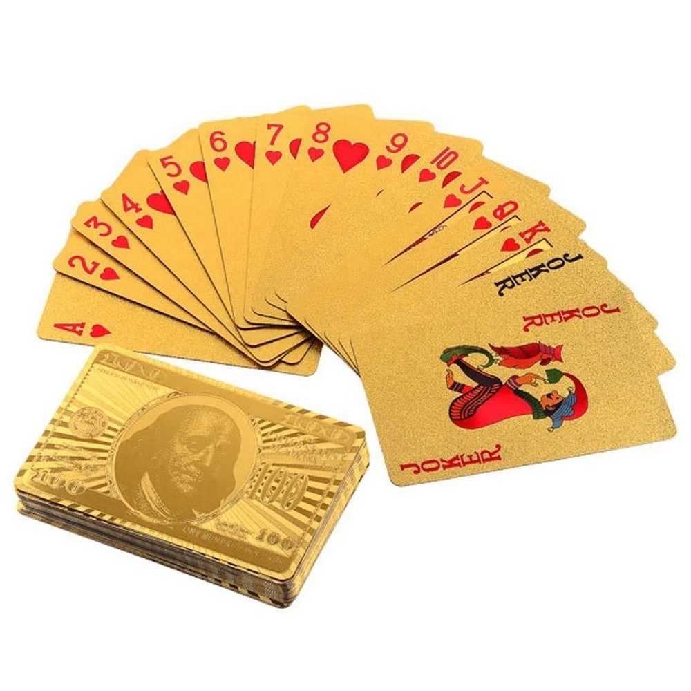 Dongguan Fullbright Personalized Customize Plastic PVC Gold Foil Shiny Graphics Waterproof Poker Cards Board Game Playing Cards