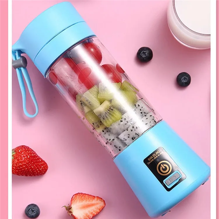 Portable Automatic orange Juicer Machine High Speed 6 Blade Mini travel blender Rechargeable Electric Fruit hand shaking blender