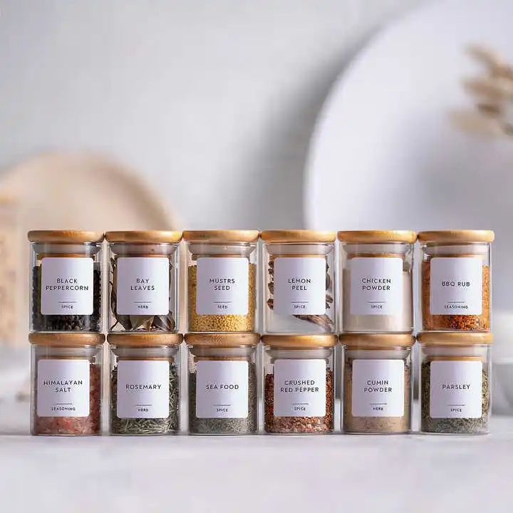 Transparent Glass Sealed Food Storage Tank Set Can Be Stacked Easy Sorting Nuts Fruits Sweets and Snacks