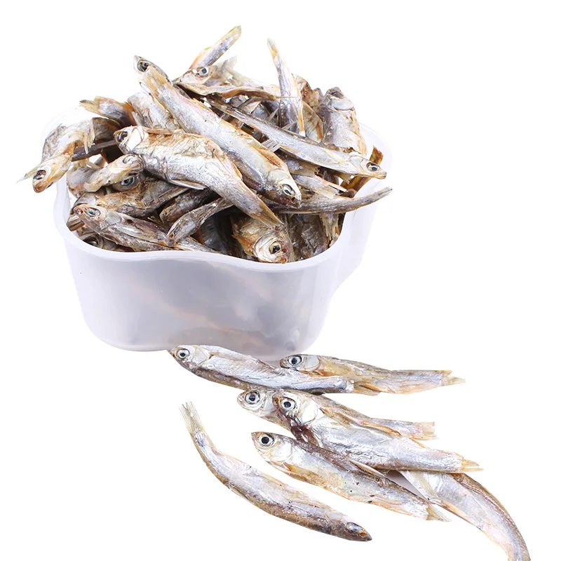 
Manufacture Dry Fish Dog Treats Cat Snacks Puppy Food Pet Snacks dried Fish Food for Pets Snacks Capelin food 