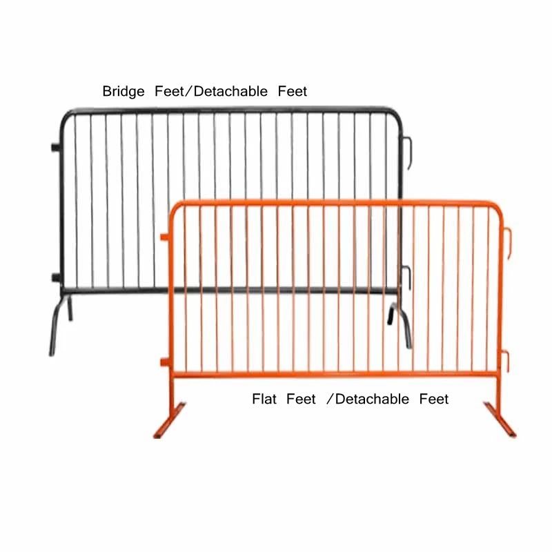 Fixed Leg Pedestrian Barriers Metal Steel Road Traffic Crowd Control Event Safety Barriers
