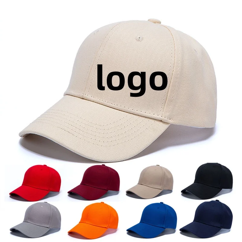 High Quality Manufacturer 6 Panel Unisex Golf Hats Red Cotton Baseball Cap With Logo Embroidery