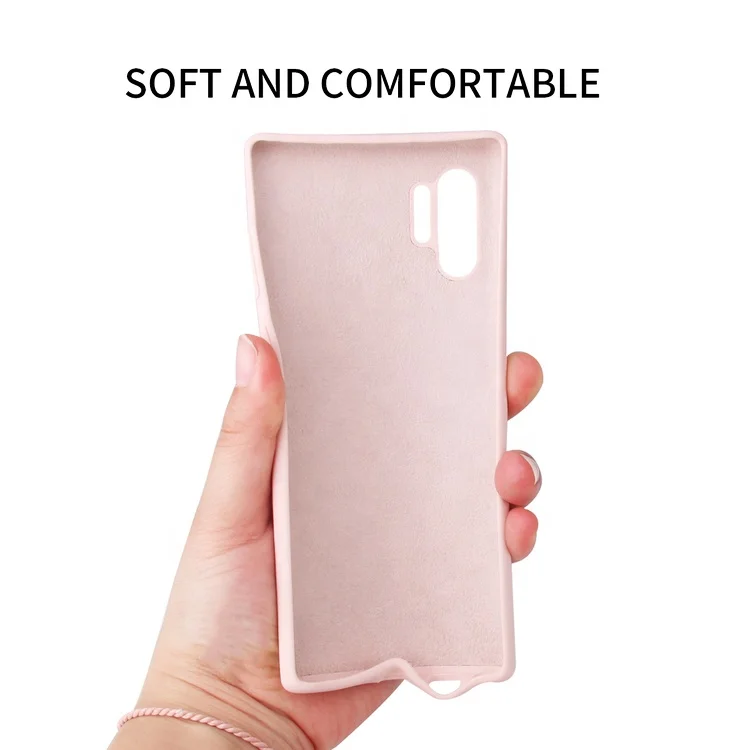 
Feel slippery Waterproof Real Liquid Silicone Phone Case For Samsung Note 10 