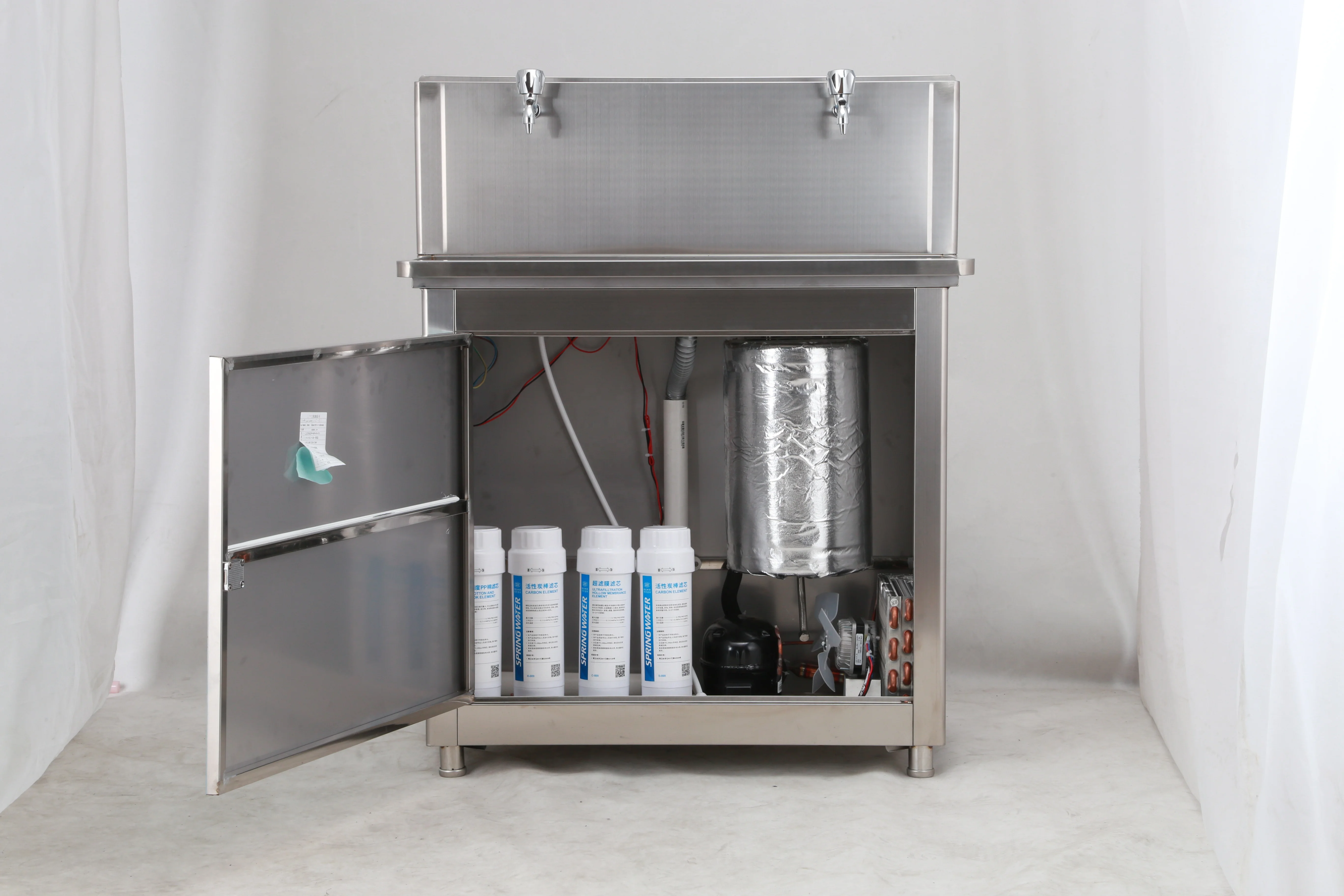 Commercial Factory 304 Stainless Steel Water Dispenser with UF Filtration Freestanding Unit for School and Office Use