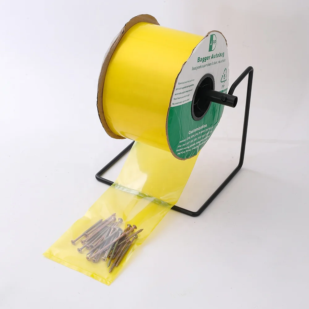 Custom Printed High Quality 12' x 16' Plastic Produce Bag on a roll, Pre-opened Automatical Plastic Bagger Packing Autobag Bag