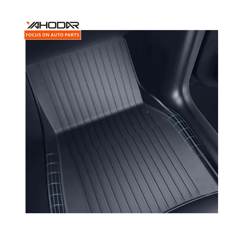 Floor Mats Car Hot Sale All Weather Floor Mats For Tesla Model Y Left Hand Drive Vehicle Full Mats 9 Pcs TPE