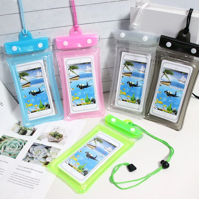 Custom Logo Summer Waterproof Travel Bag Portable Mobile Phone Pouch Cover for Bath & Swim Mobile Phone Case with Custom Logo