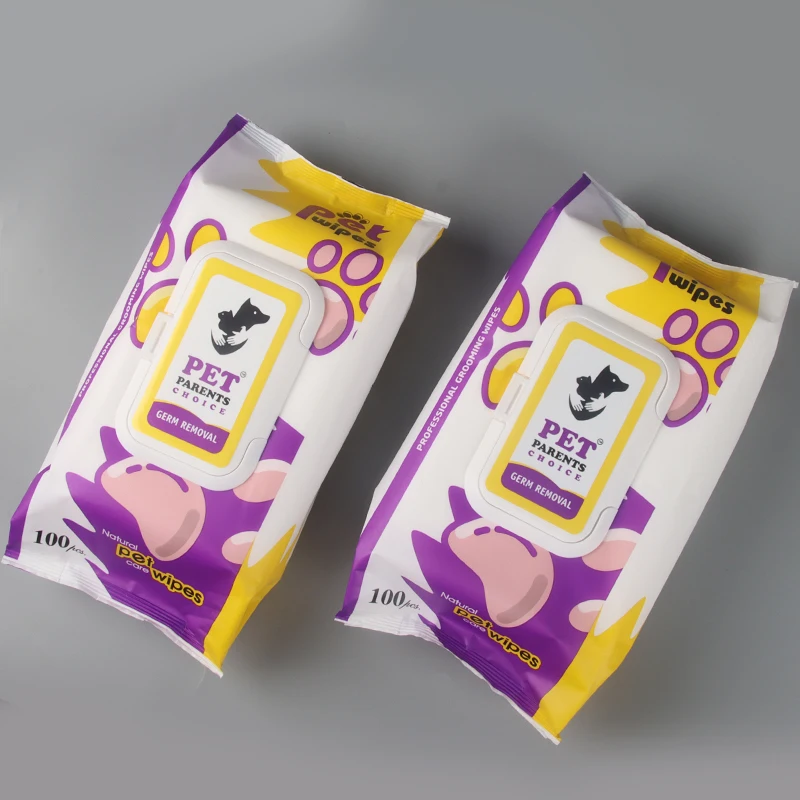 100pcs pet wipes for germ removal Pet Care Sanitary Cleaning Wet Wipes Dog Cat 80pcs 100pcs Wet Wipes