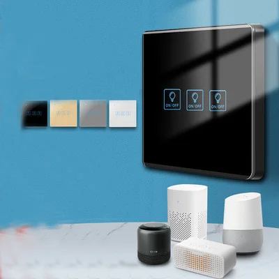 Voice control panel wifi smart wireless remote control touch switch Remote touch curtain switch Smart WIFI Wall Switch
