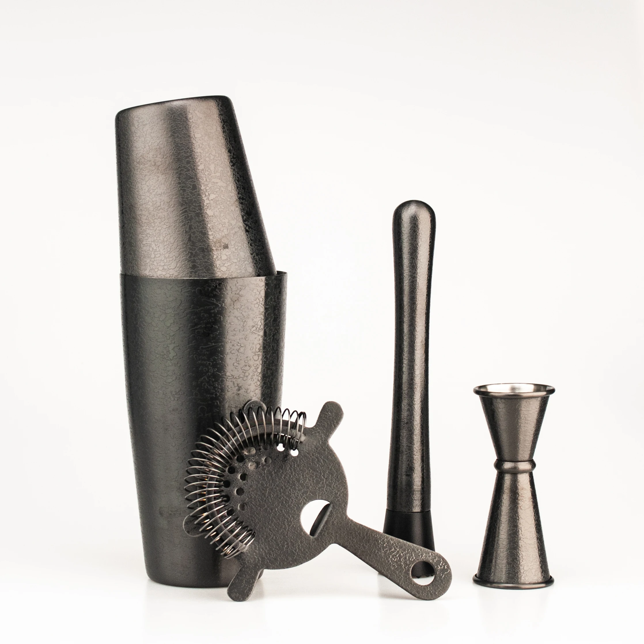 
28oz Black boston cocktail shaker sets cocktail shaker home bar set stainless steel cocktail tool kit Gunmetal shakers 