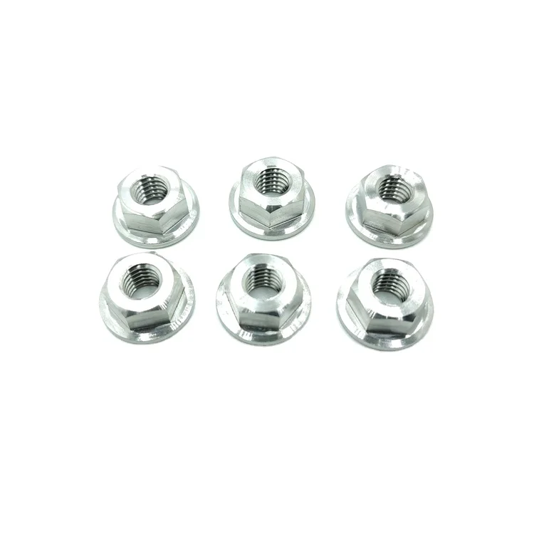 5/16-24  Titanium  hex  flange locking nuts