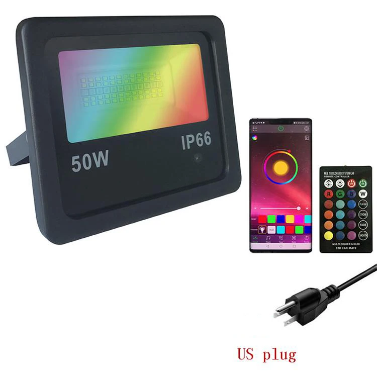 RGB умный Светодиодный прожектор с Bluetooth и управлением через приложение 20/30/50 Вт для праздника улицы сцены вечеринки сада газона