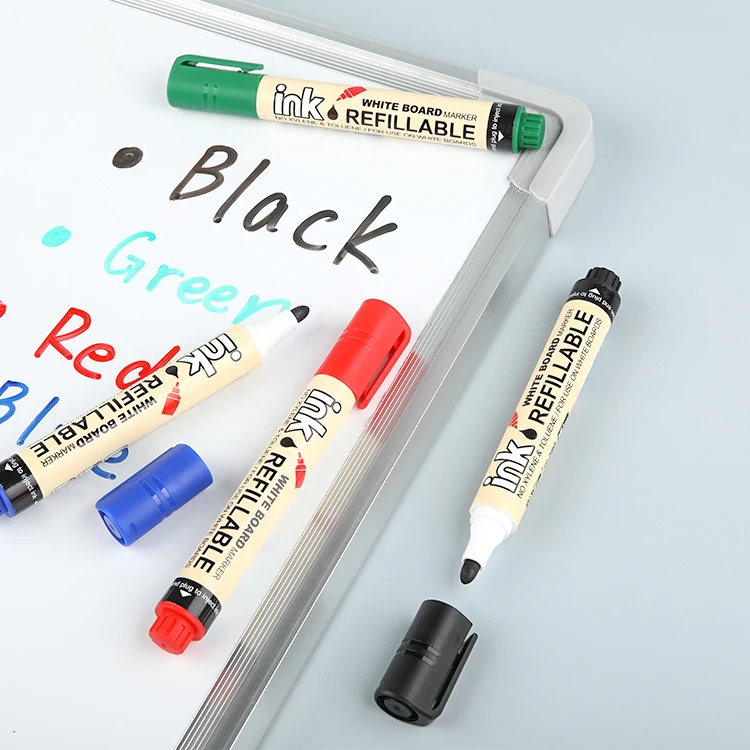 Gxin G-280 Hot Sell Easily Erasable refillable Dry Erase Whiteboard Marker pen With Clip for office school supplies
