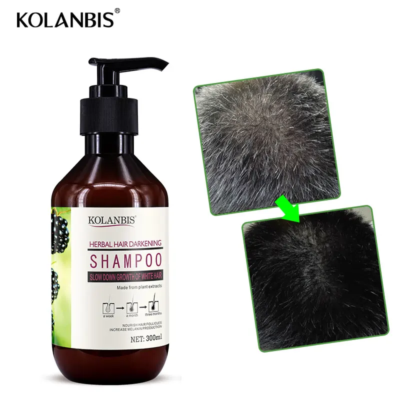 300ml quick effect harmless hair care products dark hair growth shampoo