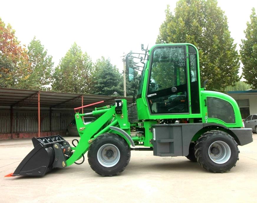 Factory Price 0.8 Ton Hydraulic Compact Radlader Loader With Different Attachments Hoflader Front Wheel Shovel Loaders