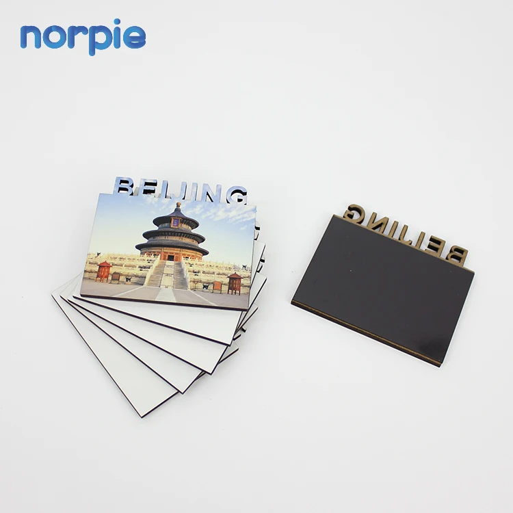 Promotional High Quality Sublimation Wood Blanks Rectangle Fridge Magnets