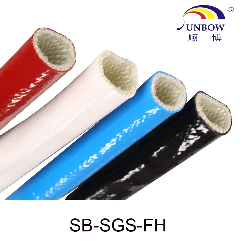 10mm Fire Resistant and Heat Resistant Silicone Rubber Insulation Fiberglass Sleeving