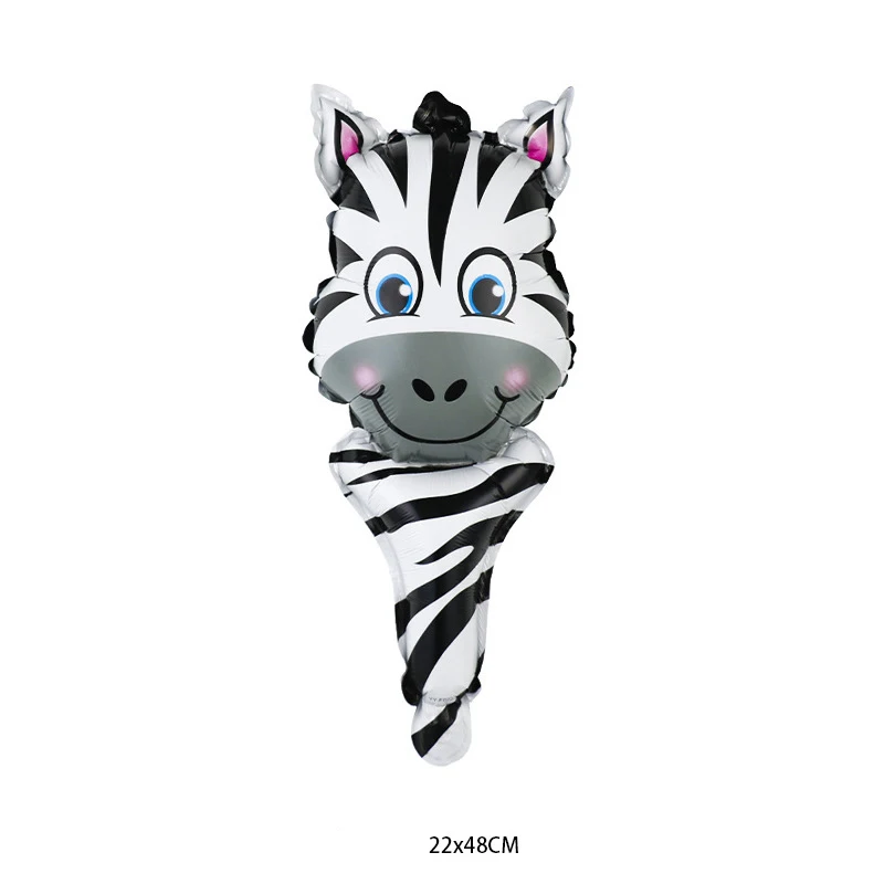 Cartoon animal head series balloon cute version animal head giraffe monkey tiger lion panda elephant cow bear shape balloon