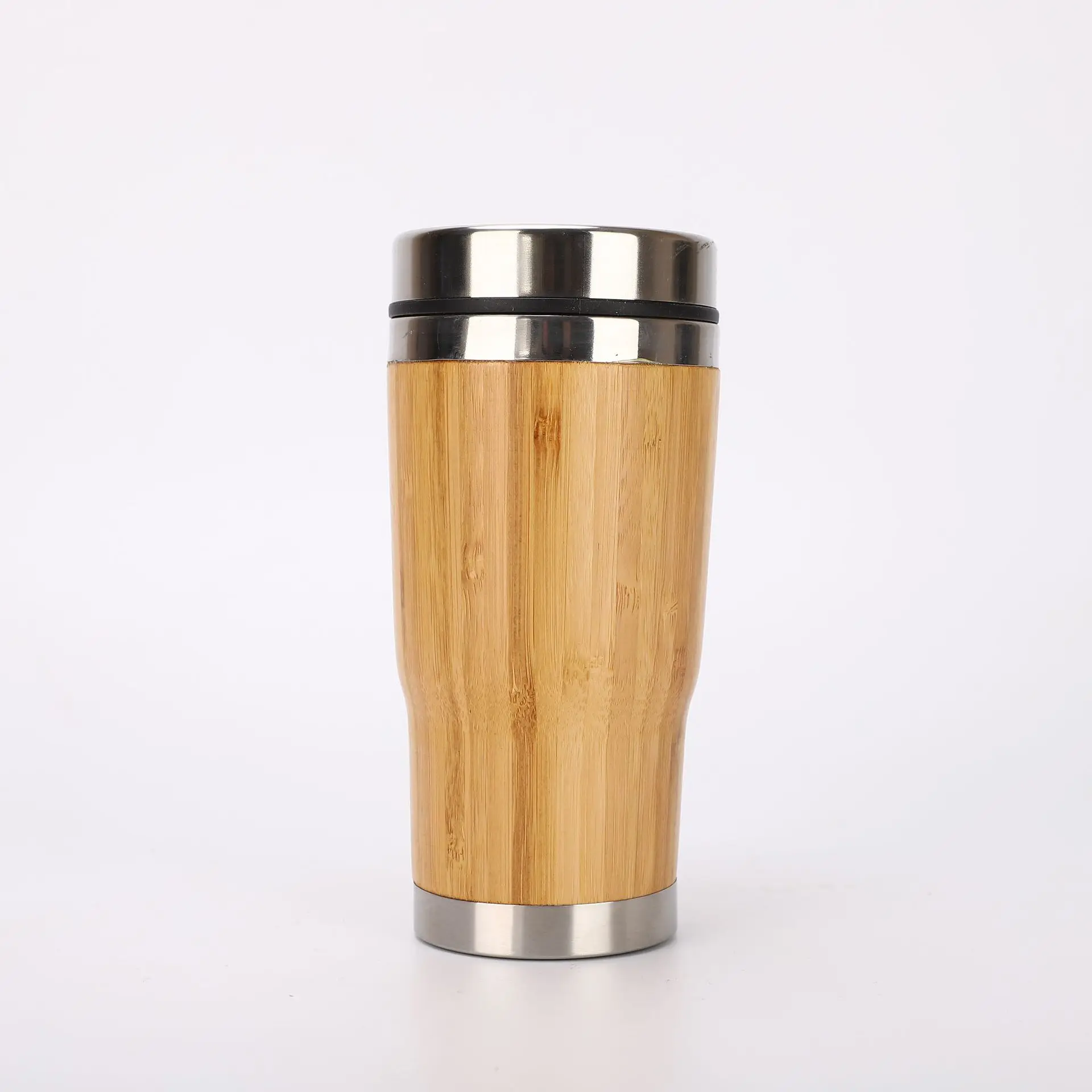 eco friendly stainless steel coffee travel mug 450ml bamboo coffee cups with lid