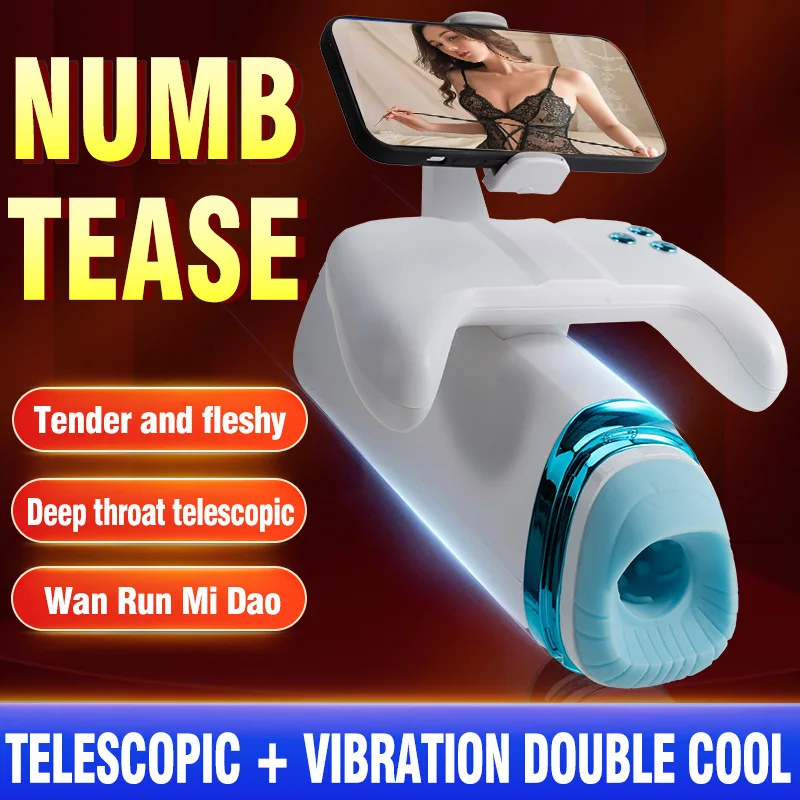 Multi Functional Visible Male Masturbation Cup With Heated Vibration Push Type Male Masturbation Training Cup