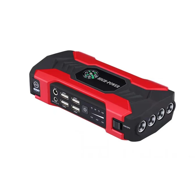 Portable Multifunctional 12/24V 5-In-1 Auto Battery Power Bank Starting Vehicle Air Compressor SOS Tool Car Battery Jump Starter