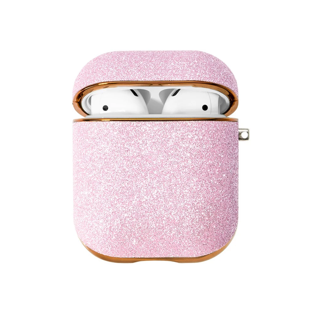 
New Arrival 2021 Bling Custom Case For Airpod Case Luxury customized Cover For Airpods 1 2 Casesn Leather Sparkle Cases Caso 