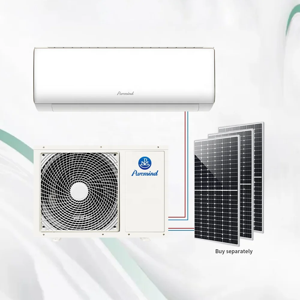 New Green Solar Energy Air Conditioner Off Grid 12000Btu 2hp 48V DC Climatiseur Solaire Tuya App for Household Commercial Hotel